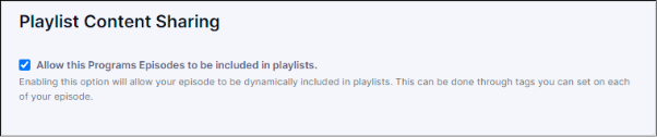 Playlist content sharing